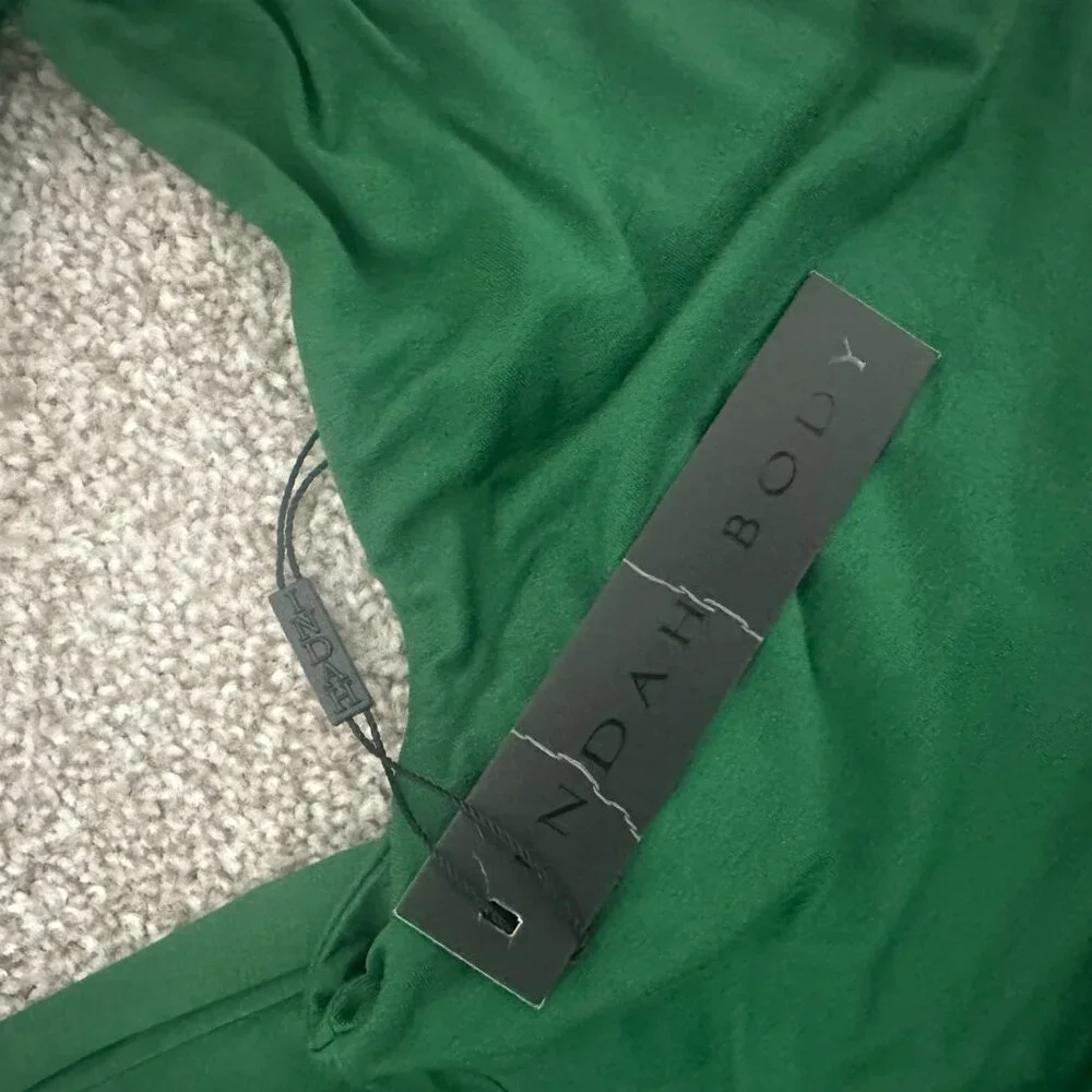 NWT Indah Celia Bandeau Cut Out Maxi Dress with High Slit in Green - Size Small - Picture 5 of 5